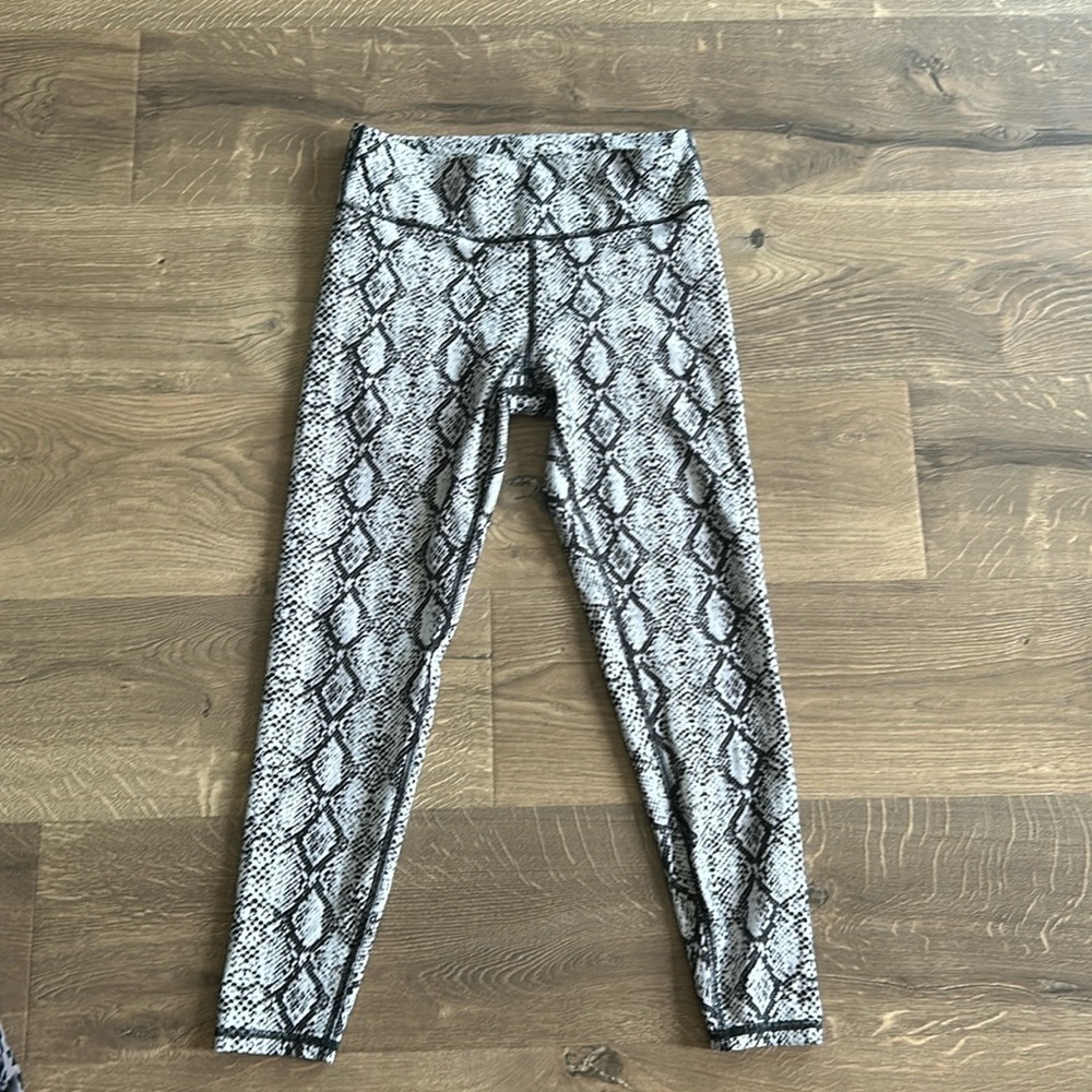 Snake skin print workout pants